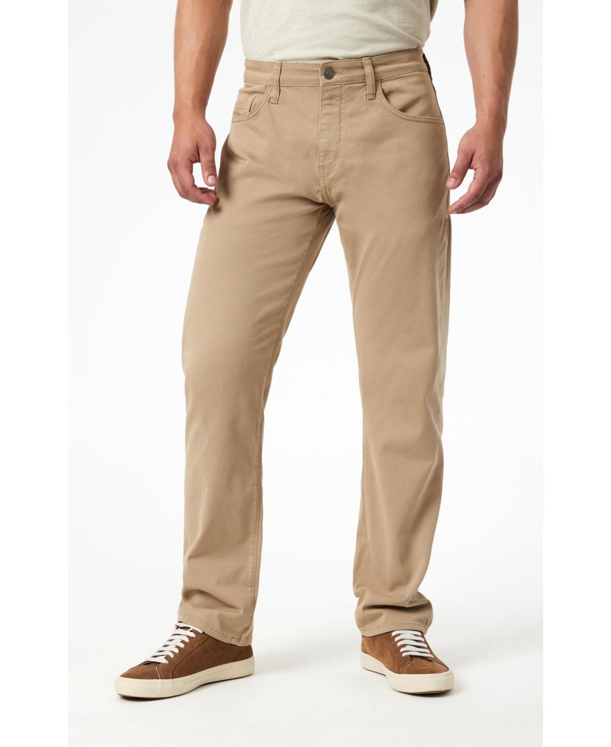 Мужская модель Mavi Matt свободного кроя с прямыми штанинами из повседневной саржи цвета Хаки