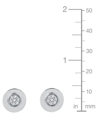 Diamond Round Earrings (1/10 ct. t.w.) in Sterling Silver