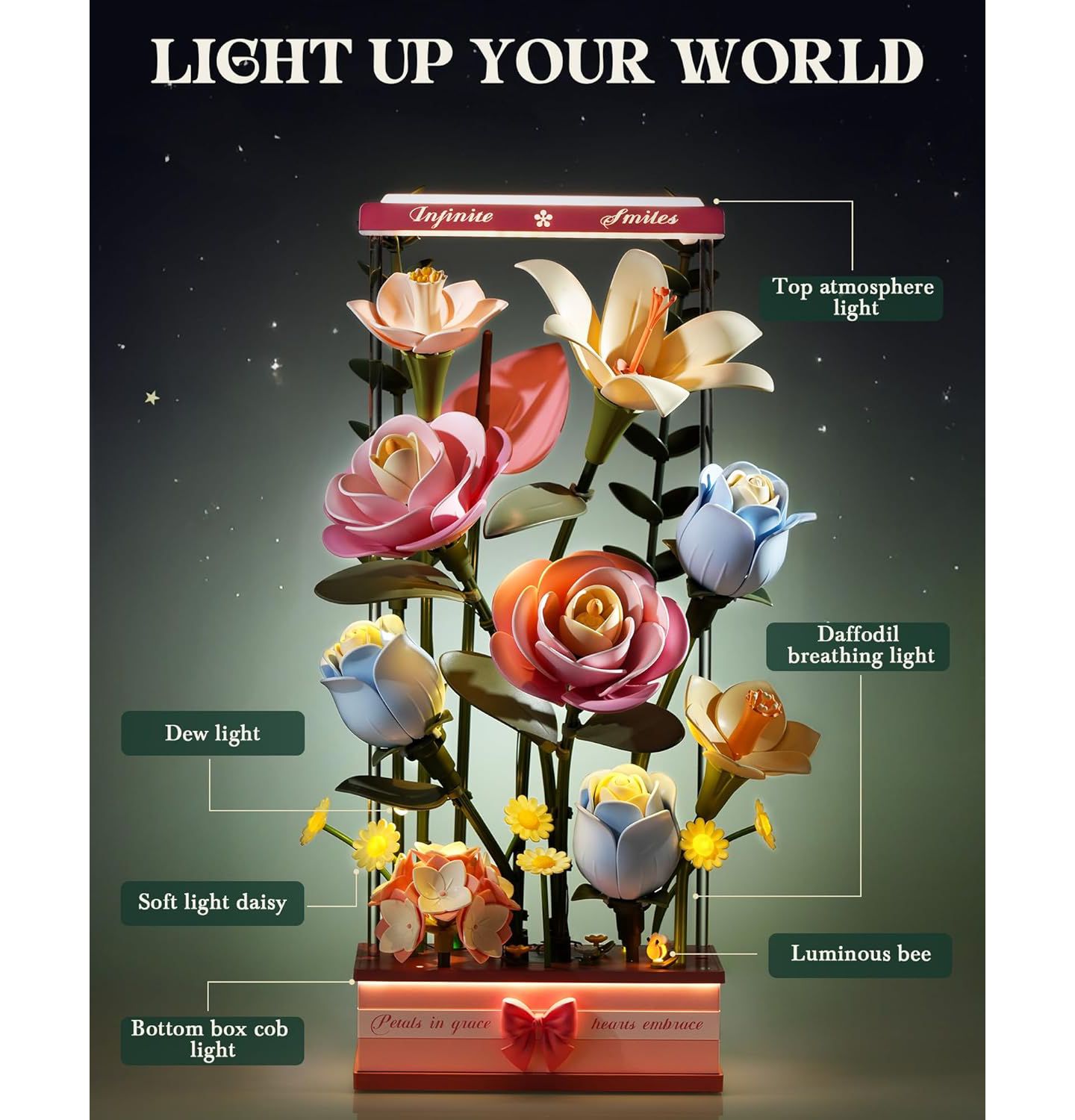 Детские конструкторы Robotime Floral Art Interactive 3D Puzzle, Ages 14+ — фото 4