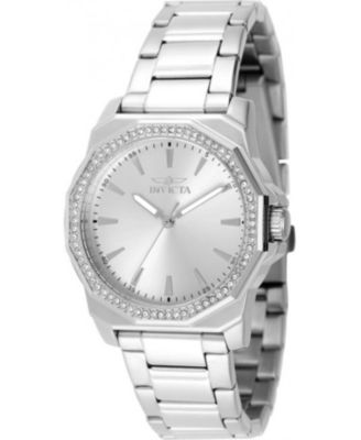 Women's 49110 Speedway Quartz 3 Hand Silver Dial Watch