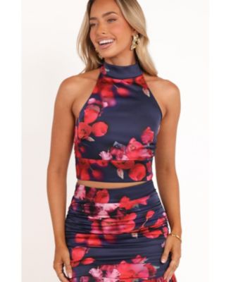 Women's Freda Halter Skirt Set - Navy Floral