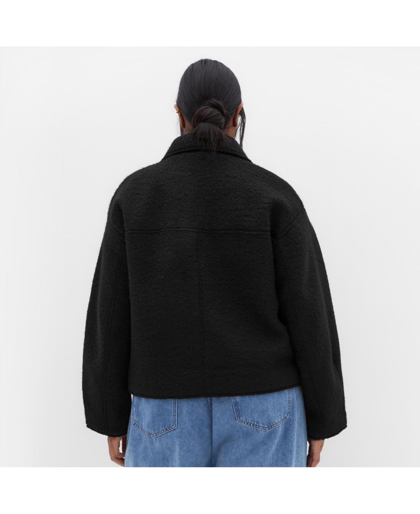 Женская куртка CITY CHIC Plus Size Boucle Zip Front, цвет: Чёрный — фото 2
