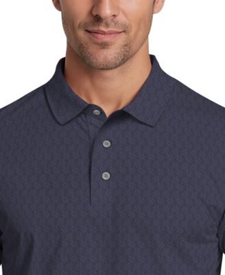 Men's All-Over Micro Jacquard Short-Sleeve Golf Polo Shirt