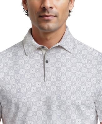 Men's All-Over Batik Geometric-Print Short-Sleeve Golf Polo Shirt