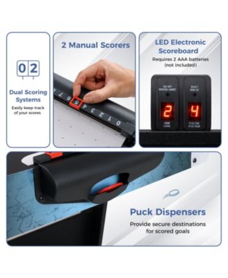 56 Inch Air Hockey Table with Powerful 12V Motor and LED Digital Scoreboard