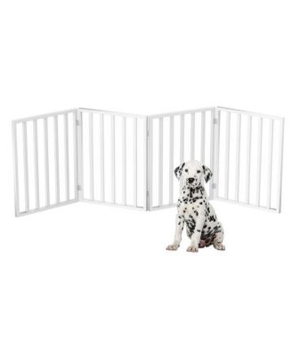 Pet Adobe 4-Panel Indoor Foldable Pet Gate, White