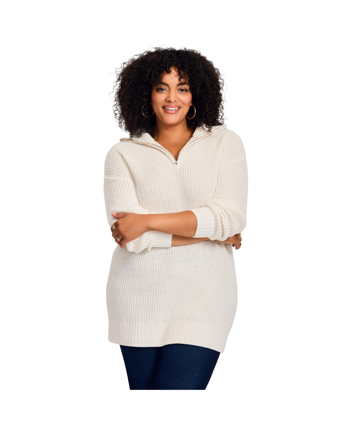 Avenue Women's Half-Zip Pullover Sweater