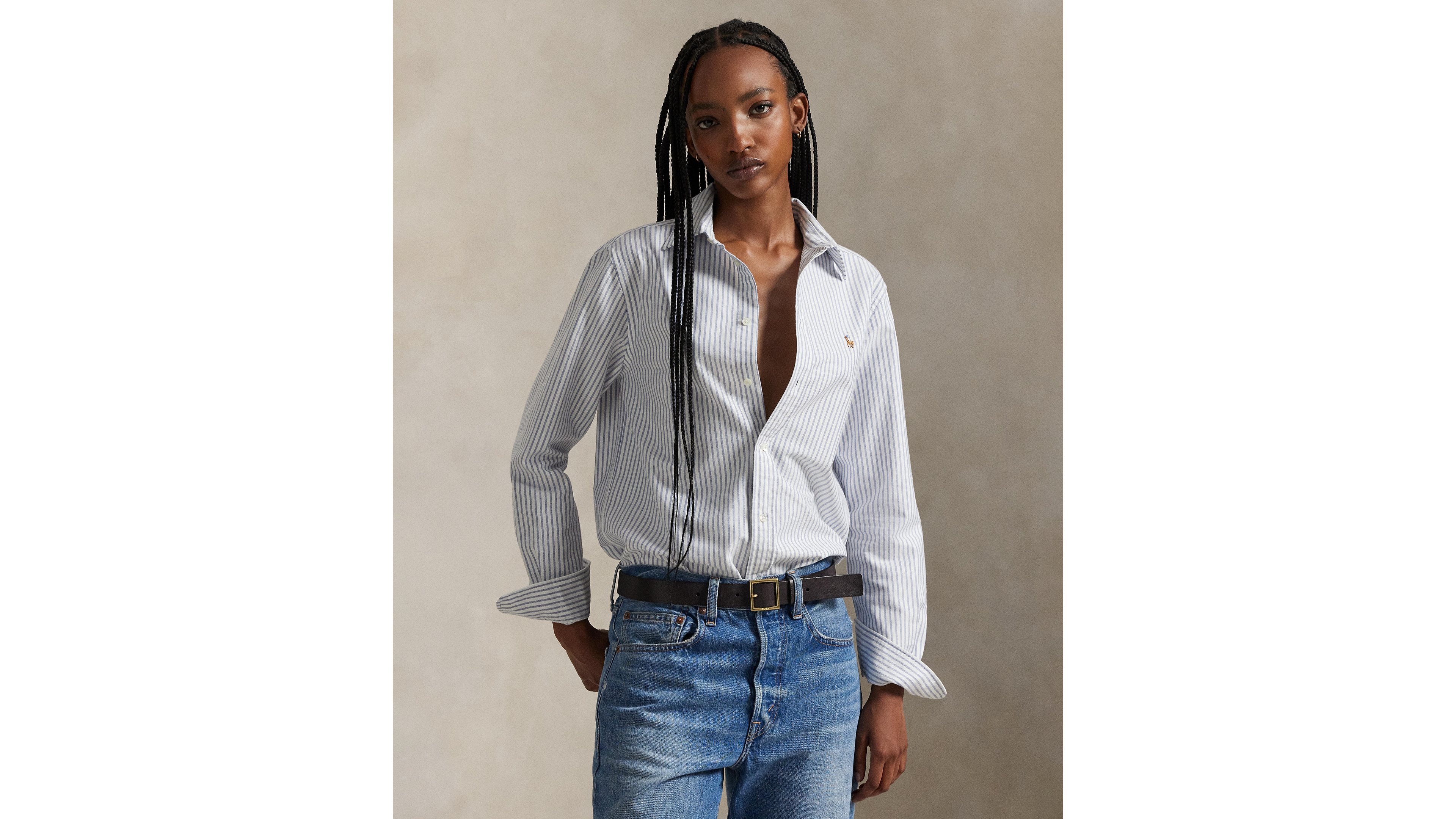 Polo Ralph Lauren Women's Classic-Fit Striped Oxford Shirt