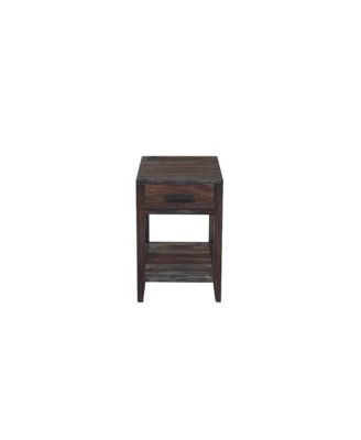 Fall River Solid Sheesham Wood End Table, Natural