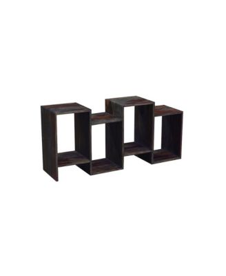 Fall River Solid Sheesham Wood Bookcase, Gray