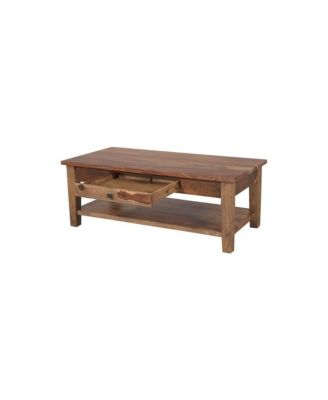 Taos Solid Sheesham Wood Coffee Table, Brown