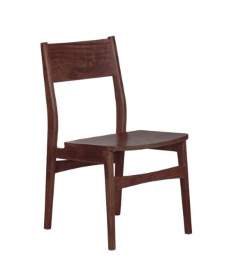 Portola Solid Acacia Wood Dining Chair, Brown (Set of 2)