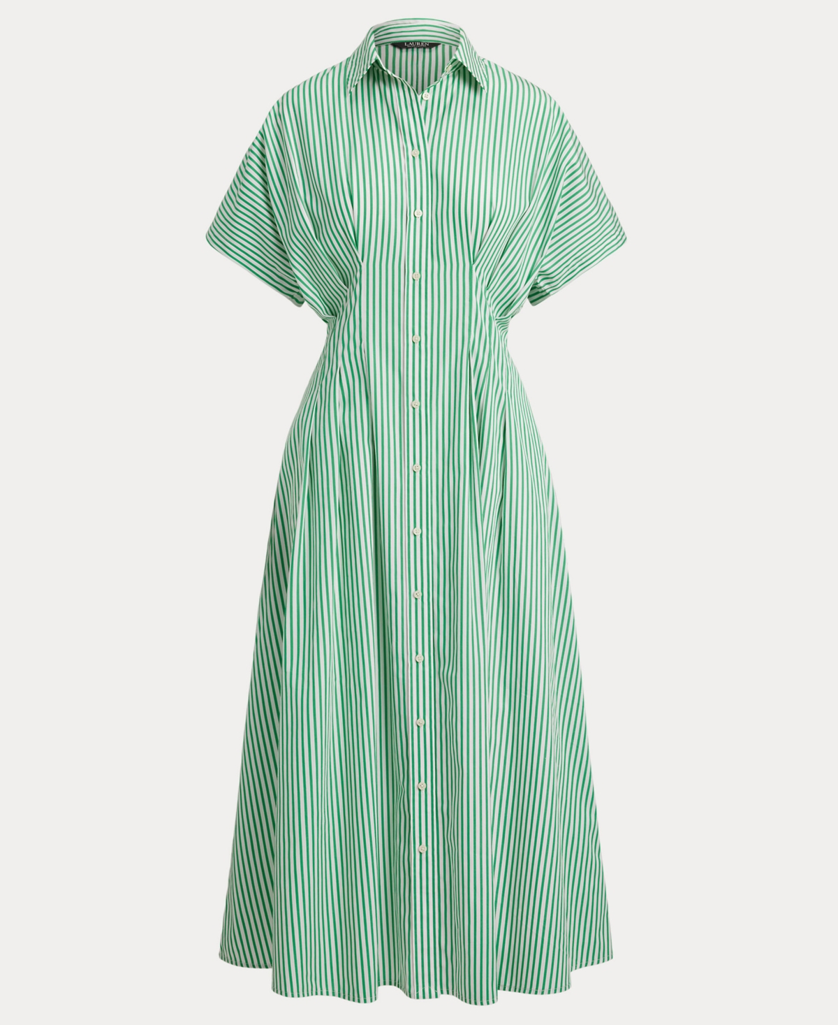 Lauren Ralph Women's Striped Pleated Shirtdress