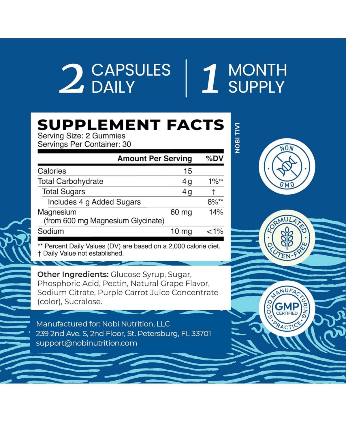 Magnesium Glycinate Gummies, 60ct