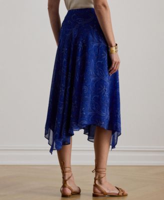 Women's Paisley Printed Handkerchief Skirt