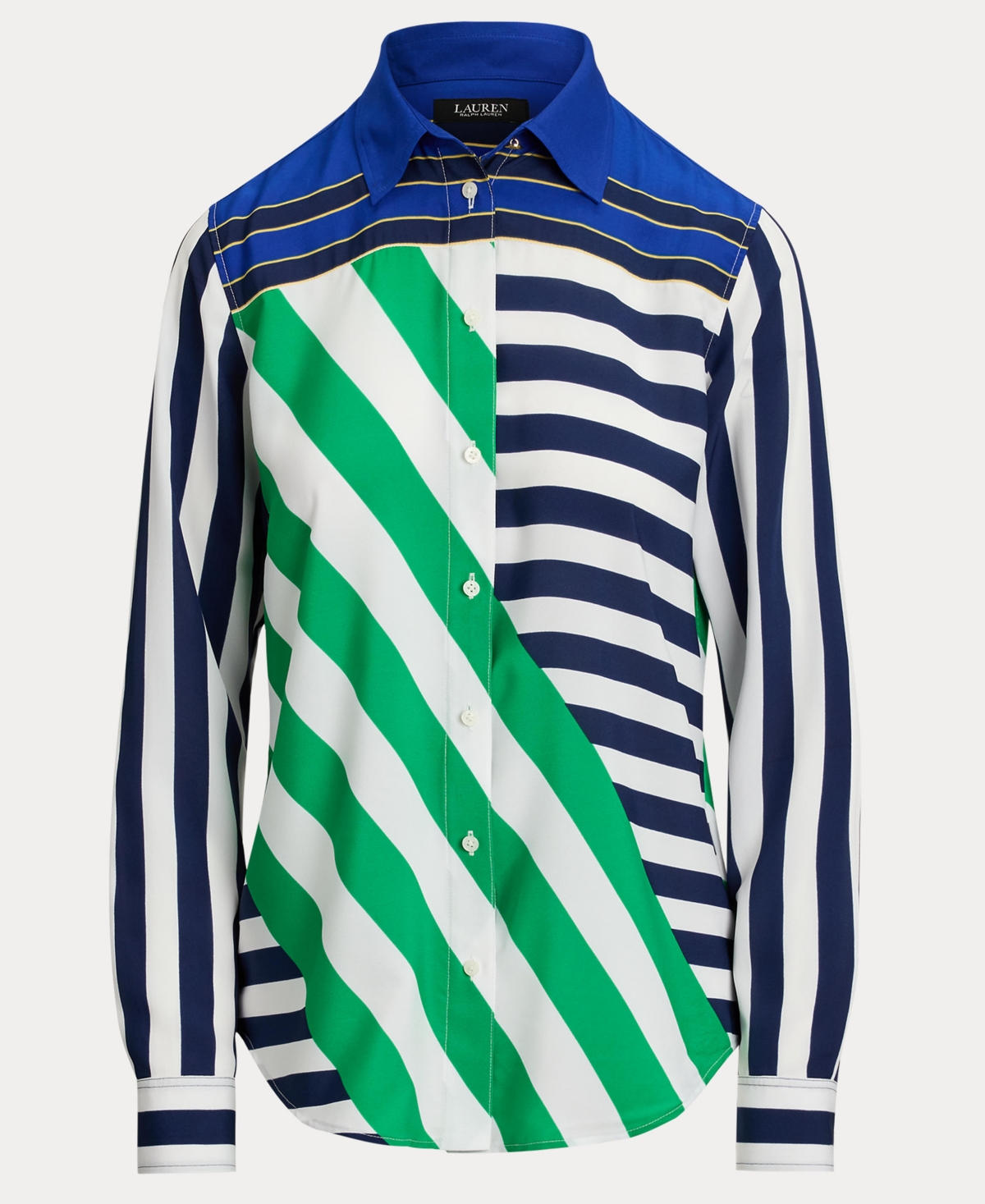 Lauren Ralph Women's Striped Long-Sleeve Shirt