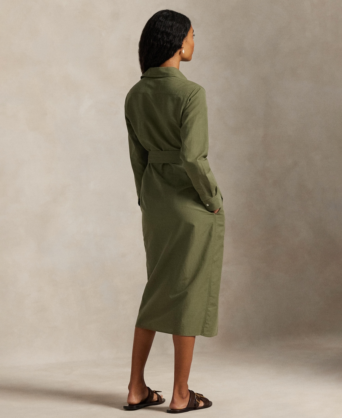 Polo Ralph Lauren Women's Long-Sleeve Belted Shirtdress