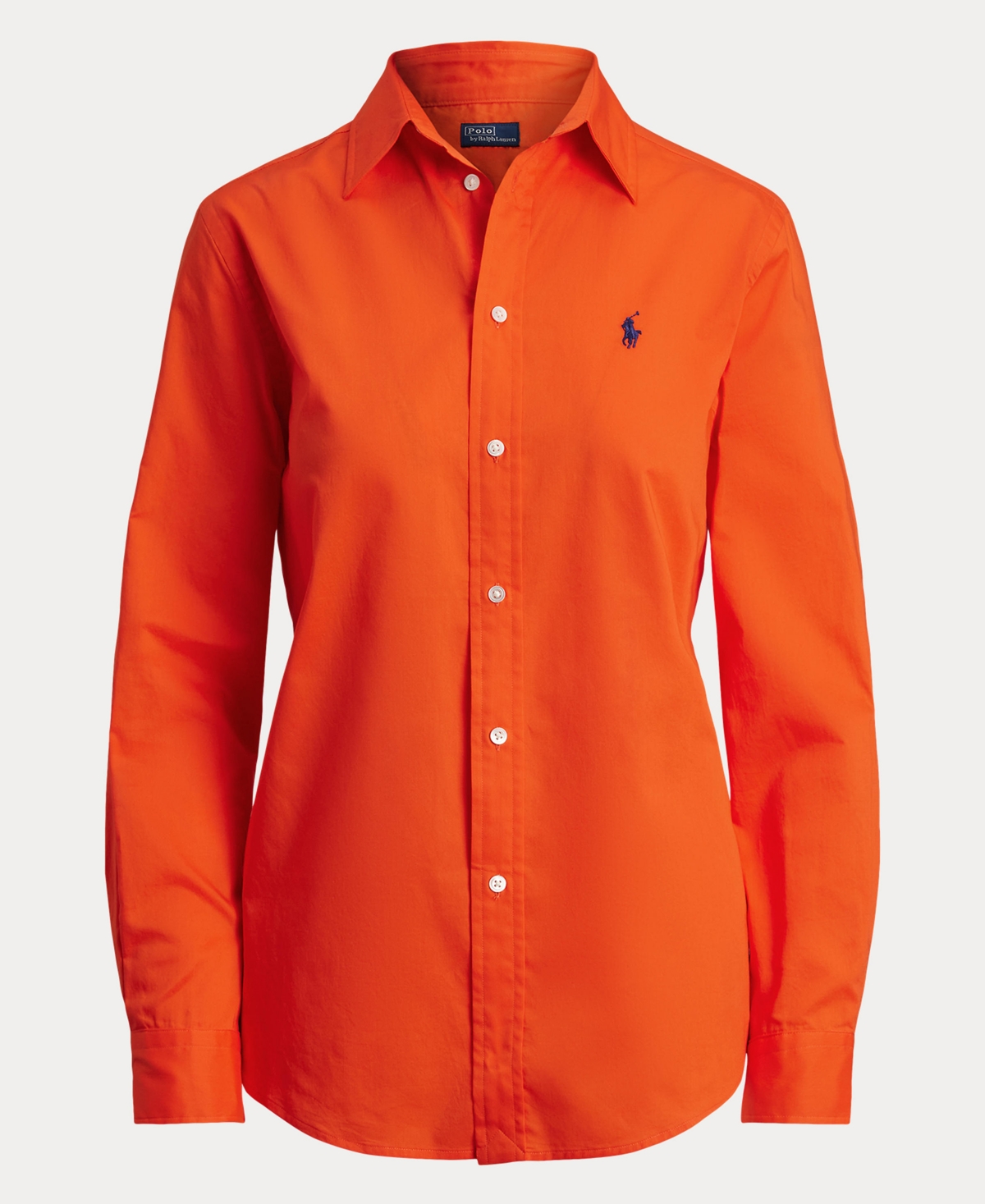 Polo Ralph Lauren Women's Classic-fit Cotton Twill Shirt In Orange