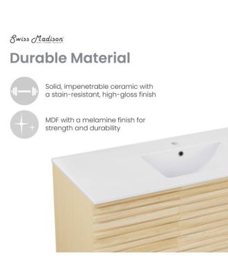 Cascade 48'' Bathroom Vanity in Natural Oak