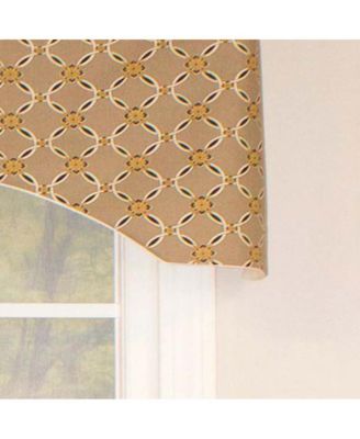 Andromeda Geometric Arch 3" Rod Pocket Valance 50" x 17" Stone by RLF Home