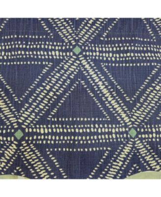 100% Cotton Zircon Regal With Poly/Cotton Ivory lining Rod Pocket Valance 50" x 16" Navy