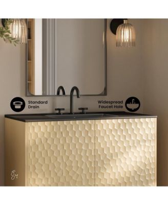 36" Freestanding Bathroom Vanity, 3-Hole Widespread Sink Top