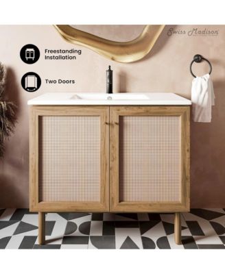 36" MDF Classe Freestanding Bathroom Vanity with Sink Top