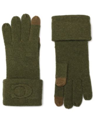 Women's Embossed C Knit Gloves