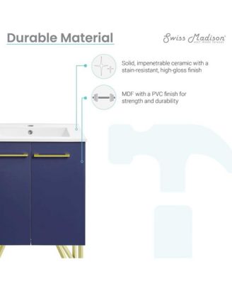 Annecy 24" MDF Freestanding Bathroom Vanity with Sink Top