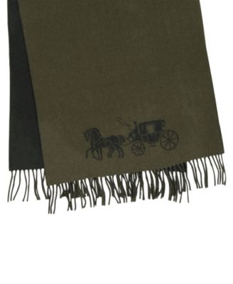 Women's Oversized Bicolor Horse and Carriage Muffler
