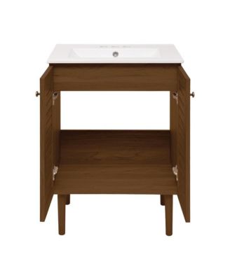 24" MDF Freestanding Bathroom Vanity with 3-Hole Centerset Sink Top