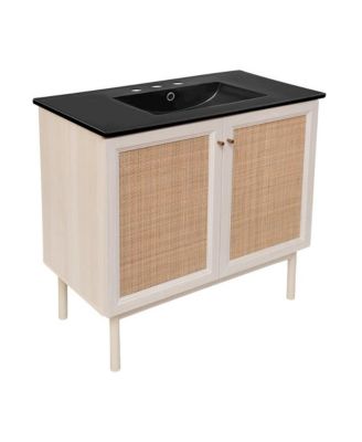 36" MDF 3-Hole Widespread Sink Top Freestanding Bathroom Vanity