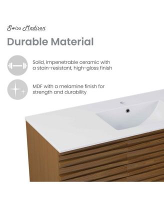 Cascade 48'' Bathroom Vanity in Brown Oak