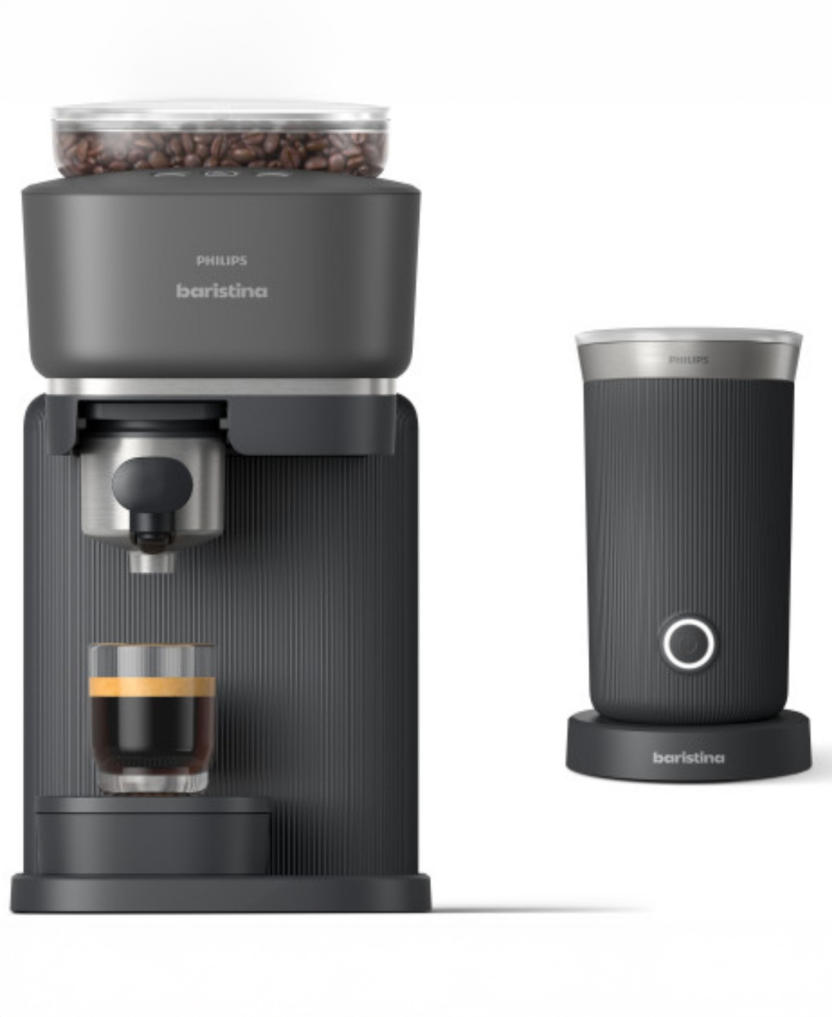 Philips Baristina Automatic Espresso Machine and Milk Frother Bundle