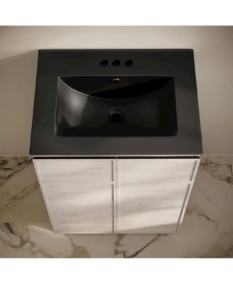 24" MDF Freestanding Bathroom Vanity, 3-Hole Centerset Sink Top