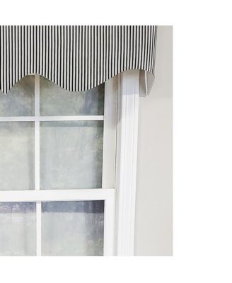 Luxurious Modern Design Classic MG-Ticking Stripe Regal Style Window Valance 50" x 17" Blue