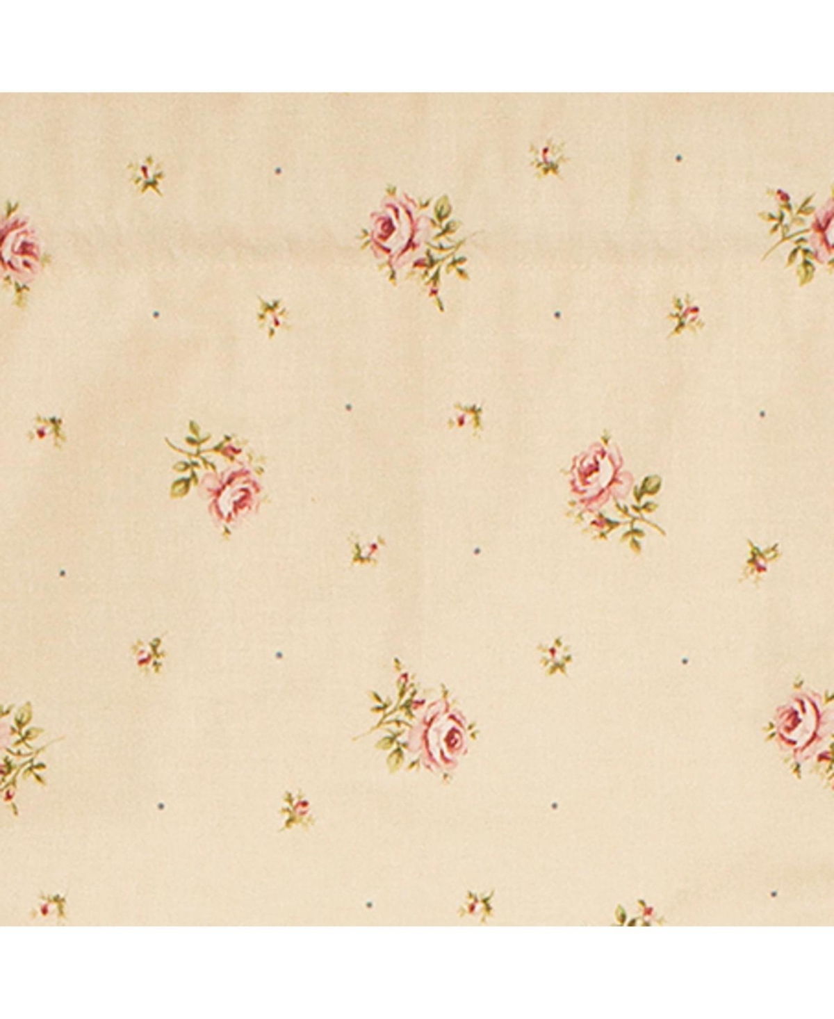 Rlf Home Hillside Corded Cornice 100% Cotton with Fully Lined 3" Rod Pocket Valnance for Windows 50" x 17" Natural