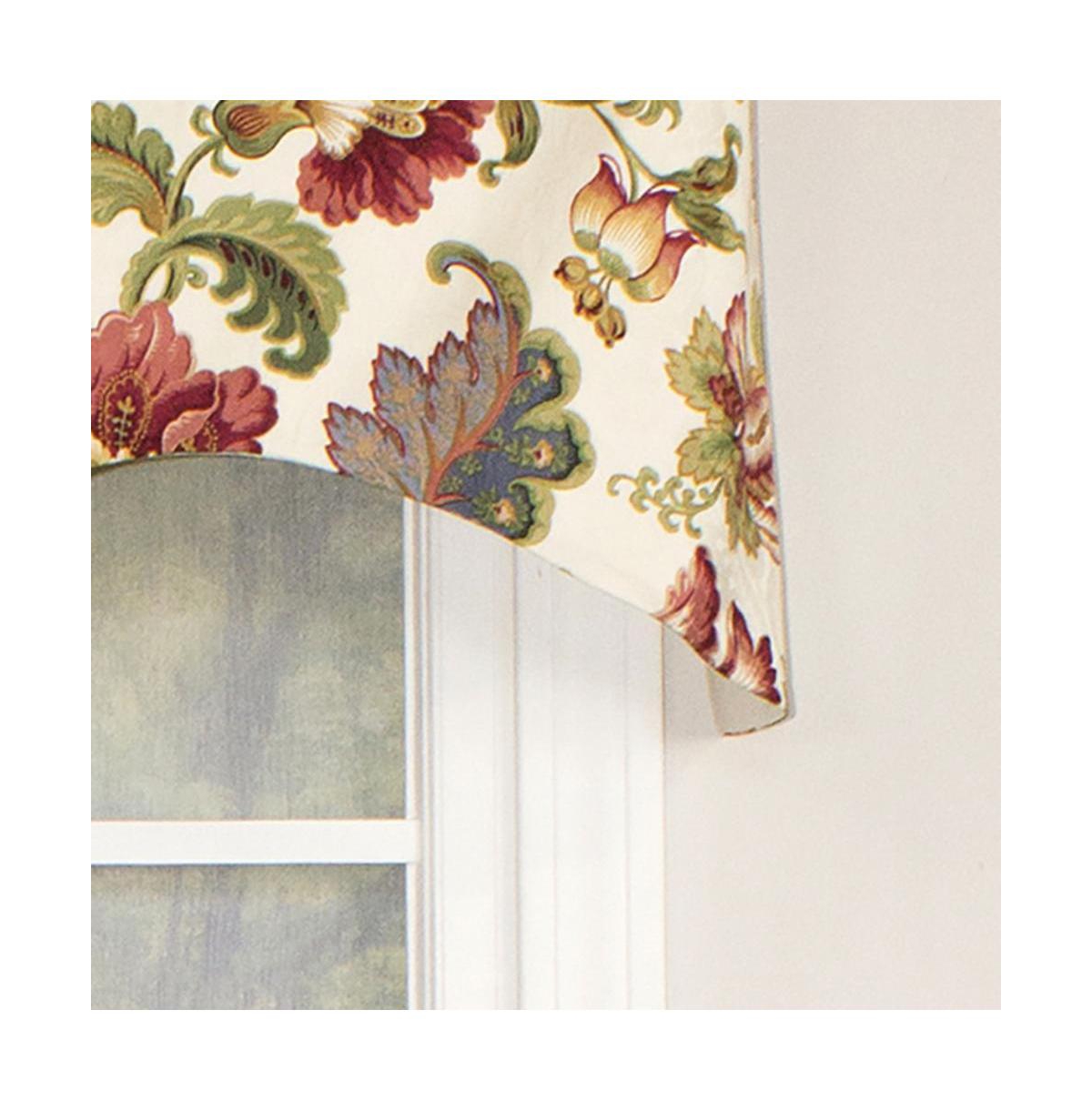 Rlf Home Noblesse Cornice 3" Rod Pocket Valance 50" x 17" Eggshell