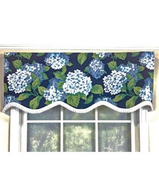 Hydrangea Ruffled Provance valance 3in Rod Pocket