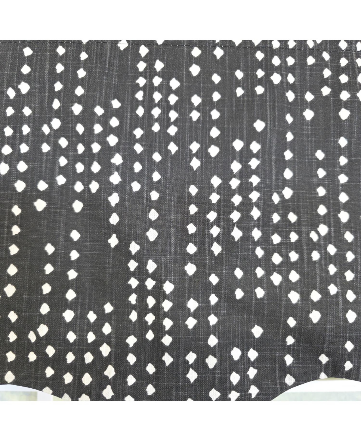 Rlf Home 100% Cotton Rainfall Regal With Poly/Cotton Ivory lining Rod Pocket Valance 50" x 16" Silver