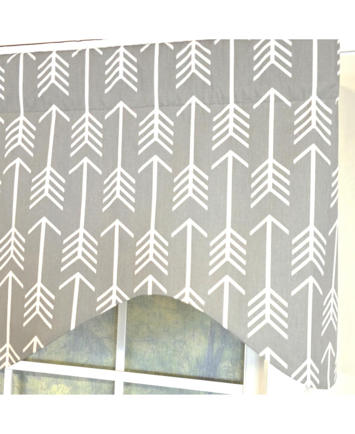 Rlf Home 100% Cotton Native Cornice With Poly/Cotton Ivory lining Rod Pocket Valance 50" x 17" Sil