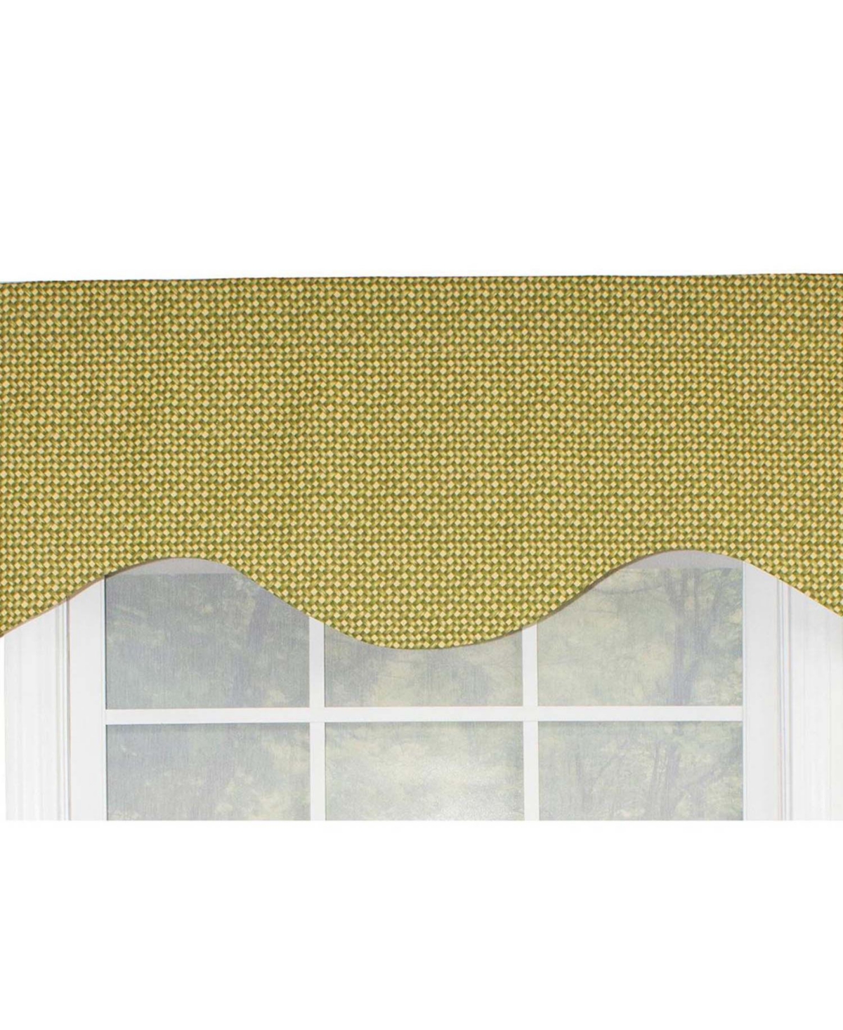 Rlf Home Cabana Cornice 100% Cotton with Fully Lined 3" Rod Pocket Valnance for Windows 50" x 17" Sage