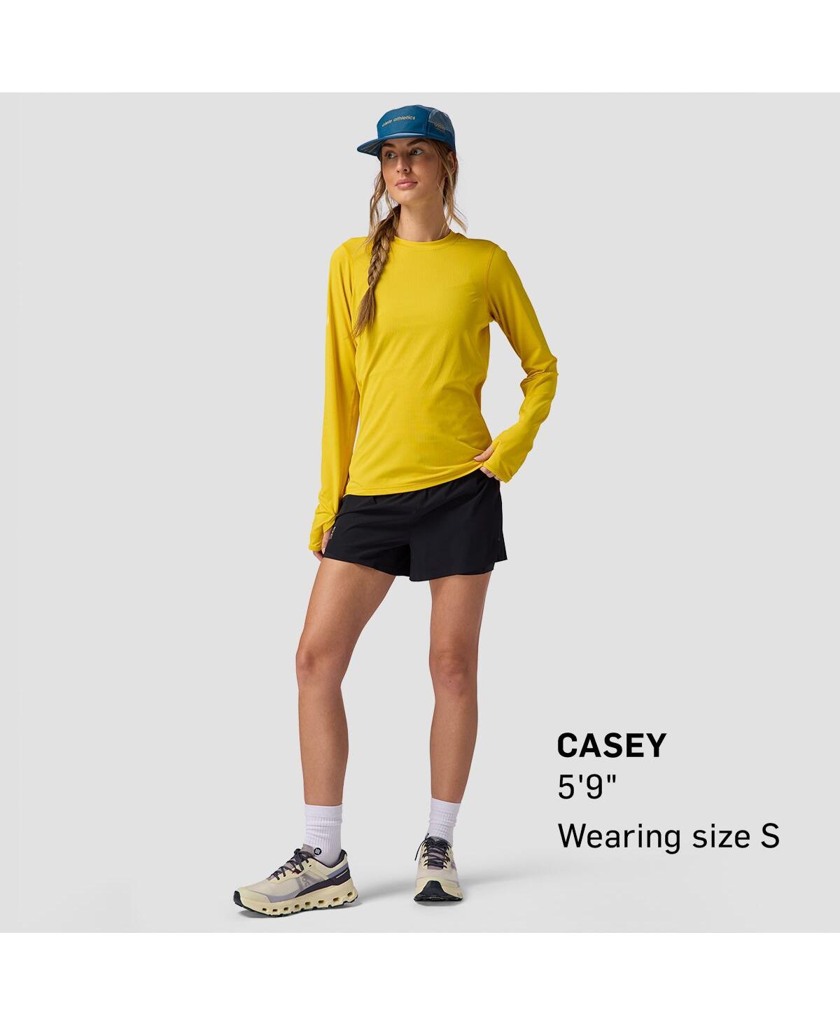 Backcountry Women's Tahoe Sun Crew Long Sleeve Performance Tops In Yellow
