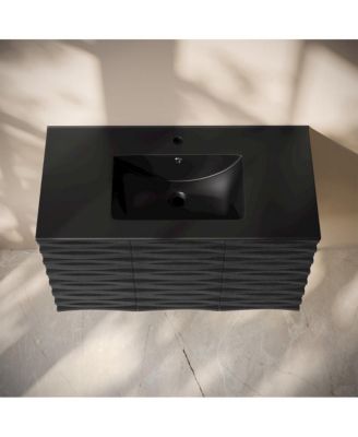 Cascade 36" Wall-Mounted Bathroom Vanity with Sink Top