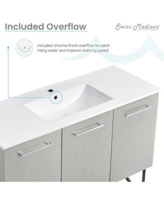 Wood 48" Freestanding Bathroom Vanity with Sink Top