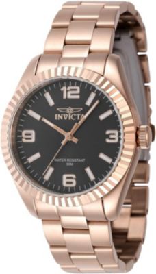 Women's 47476 Specialty Quartz 3 Hand Black Dial Watch