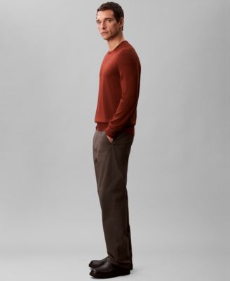 Men's Merino Wool Blend Crewneck Sweater