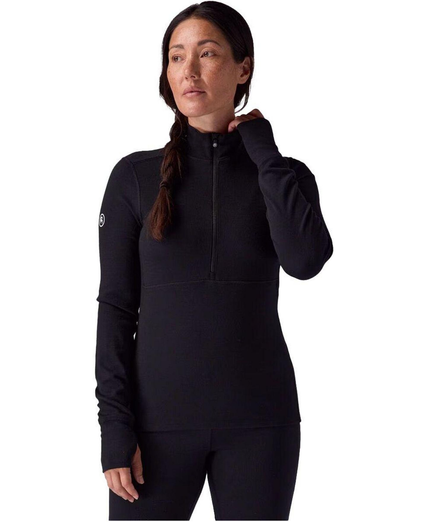 Топы Baselayer, на молнии, шерсть мериноса — Backcountry, цвет: Чёрный — фото 1