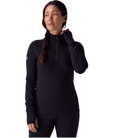 Топы Baselayer, на молнии, шерсть мериноса — Backcountry, цвет: Чёрный