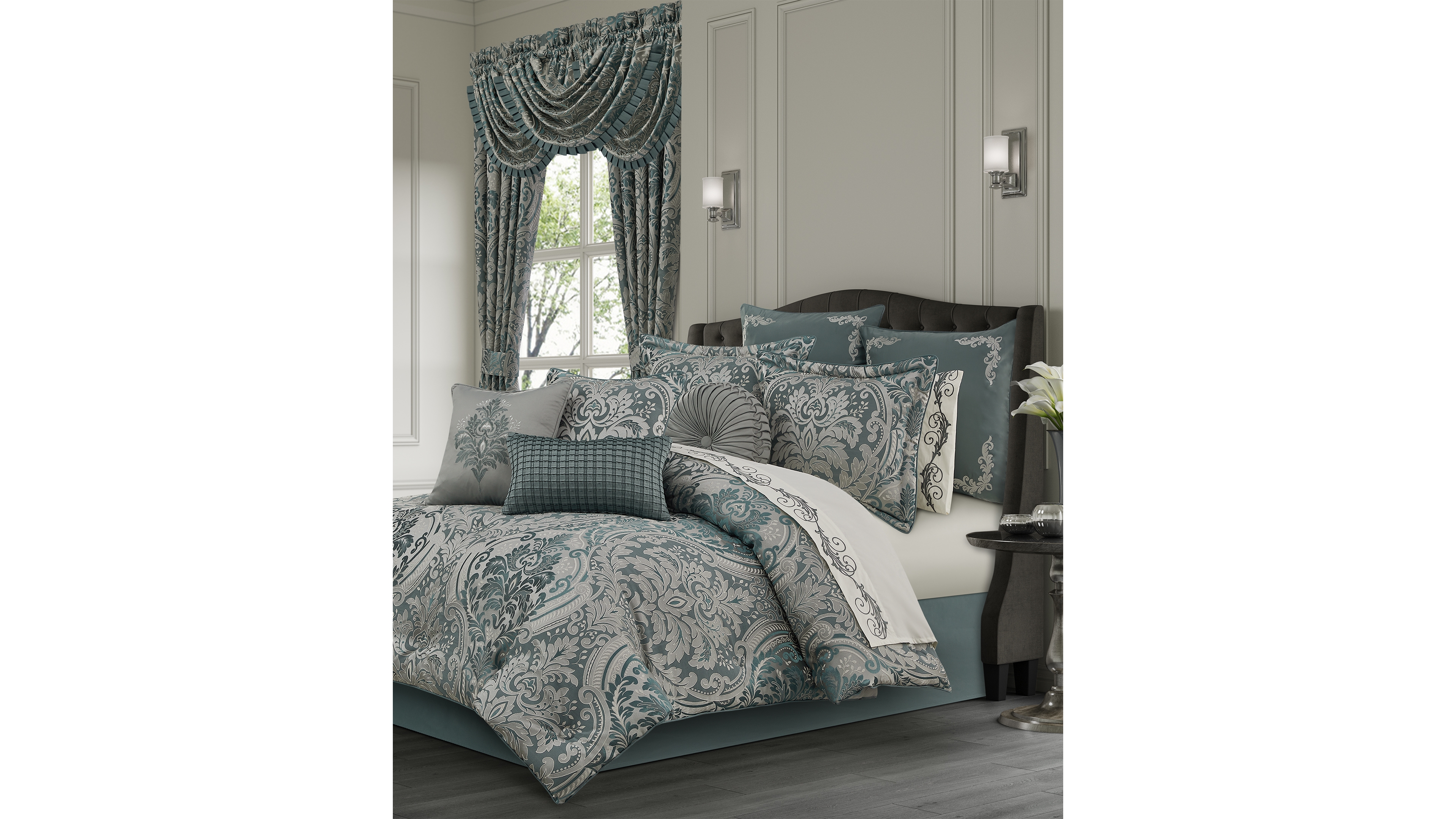 J Queen New York Renata Floral 4-Pc. Comforter Set, King